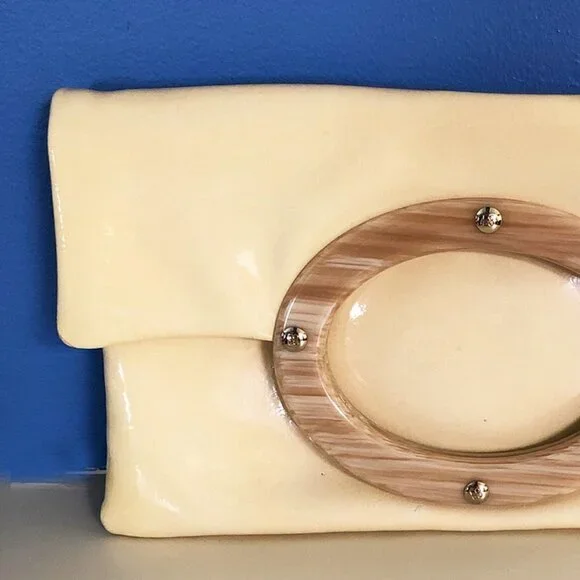 Kate Spade Ivory Patent Leather Jocelyn Clutch - Picture 2 of 8